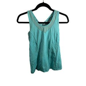 Lululemon teal/blue tank top size 6
